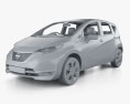 Nissan Note e-Power JP-spec con interior 2019 Modelo 3D clay render
