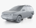 Nissan Prairie Joy 2002 3D-Modell clay render