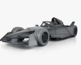 Nissan Formula E 2024 3D 모델  wire render