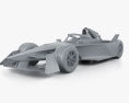 Nissan Formula E 2024 3d model clay render