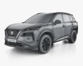Nissan X-Trail e-POWER 2024 3D-Modell wire render