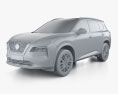 Nissan X-Trail e-POWER 2024 3D-Modell clay render
