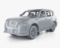 Nissan Patrol Nismo with HQ interior 2024 3d model clay render