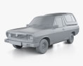 Nissan 1400 1974 3D-Modell clay render