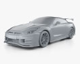 Nissan GT-R Nismo 2024 3D-Modell clay render