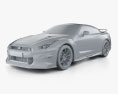 Nissan GT-R Premium Edition T-Spec 2024 3D模型 clay render