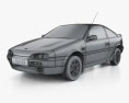 Nissan NX Coupe 1993 3D-Modell wire render
