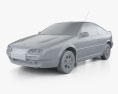 Nissan NX Coupe 1993 3Dモデル clay render