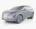 Nissan Ariya US-spec 2024 3D-Modell clay render