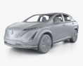 Nissan Ariya US-spec con interni 2023 Modello 3D clay render