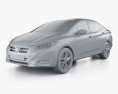 Nissan Versa Berlina SR 2023 Modello 3D clay render