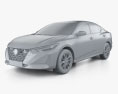 Nissan Sentra SR US-spec 2024 3D-Modell clay render