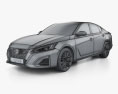 Nissan Altima SR 2024 3D模型 wire render