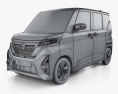 Nissan Roox Highway Star 2020 3D模型 wire render