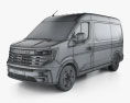 Nissan e-Interstar Kastenwagen L2H2 2024 3D-Modell wire render