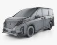 Nissan Serena Autech 2024 3D-Modell wire render