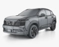 Nissan Kicks SR 2025 3D 모델  wire render