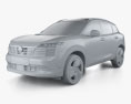 Nissan Kicks SR 2025 3D 모델  clay render