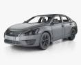 Nissan Altima with HQ interior 2013 3D模型 wire render