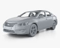 Nissan Altima with HQ interior 2013 3d model clay render