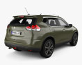 Nissan X-Trail with HQ interior 2015 3D 모델  back view