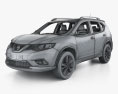 Nissan X-Trail with HQ interior 2015 3D模型 wire render