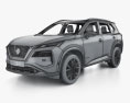 Nissan X-Trail e-POWER with HQ interior 2022 Modèle 3d wire render