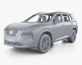 Nissan X-Trail e-POWER with HQ interior 2022 3D模型 clay render