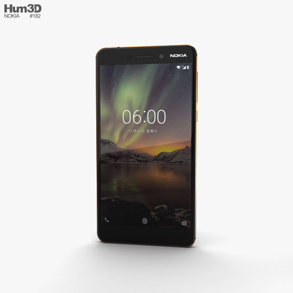 Nokia 6 (2018) Black 3D model