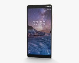 Nokia 7 Plus 白い 3Dモデル