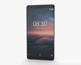 Nokia 8 Sirocco 黑色的 3D模型
