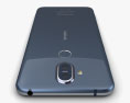Nokia 8.1 Blue Silver 3D-Modell