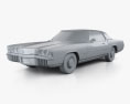 Oldsmobile Toronado (Y57) 1972 3D 모델  clay render