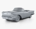 Oldsmobile Starfire 98 컨버터블 1957 3D 모델  clay render