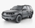 Oldsmobile Bravada 2004 3D模型 wire render
