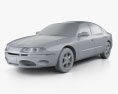 Oldsmobile Aurora 2003 3D模型 clay render