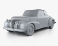 Oldsmobile 80 敞篷车 1939 3D模型 clay render