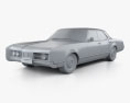 Oldsmobile 88 Delmont 세단 1967 3D 모델  clay render