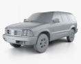 Oldsmobile Bravada 2001 3D 모델  clay render