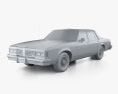 Oldsmobile Delta 88 Royale 세단 1985 3D 모델  clay render
