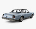 Oldsmobile Delta 88 sedan Royale with HQ interior and engine 1988 3d model back view