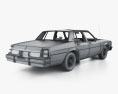 Oldsmobile Delta 88 轿车 Royale 带内饰 和发动机 1988 3D模型