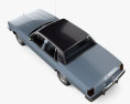 Oldsmobile Delta 88 轿车 Royale 带内饰 和发动机 1988 3D模型 顶视图
