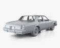 Oldsmobile Delta 88 sedan Royale with HQ interior and engine 1988 3d model