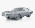 Oldsmobile Hurst 1972 3D-Modell clay render
