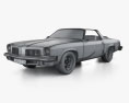 Oldsmobile Hurst Cutlass convertible Indy 500 Pace Car 1974 3d model wire render