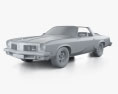 Oldsmobile Hurst Cutlass convertible Indy 500 Pace Car 1974 3d model clay render
