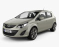 Opel Corsa D 5ドア 2011 3Dモデル