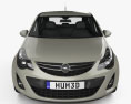 Opel Corsa D 5도어 2011 3D 모델  front view