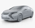Opel Ampera 2014 3d model clay render